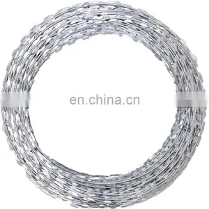 Low Price Galvanized Hot Dipped Galvanized Blade Barbed Wire Concertina Razor Wire thumbnail-2