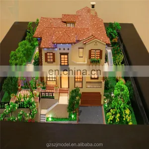 Landscape Miniature Model Making , 3d Villa House Plans Building Model thumbnail-1