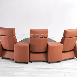 New Italian Minimalist Streles Smart Cinema Sofa Villa Luxury Vip Home Studio Leather Sofa thumbnail-4