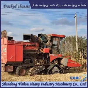 Corn Harvester Modified With Anti Sinking Half Chain Rail That Does Not Slip thumbnail-4