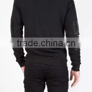 Black Color Sweatshirt/Black Color Sweatshirt With Patch/different Variety of Sweatshirts thumbnail-2