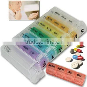 Colourful Plastic Medicine Storage Pill Box 7 Day Tablet Sorter Container Case Organizer Health Care Quality Choice thumbnail-2