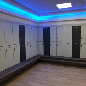 Solid Black Locker Cabinet 2 Tiers 12 Doors Locker thumbnail-1