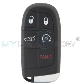 FCC M3N-40821302 Smart Key 5 Button With 4A Chip 433mhz Included SIP22 Key Blade for 2017+ Jeep Compass M3N40821302 thumbnail-1