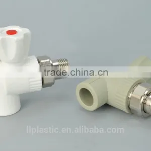 2015 Top Quality Hot Selling ABS Handle High Pressure PPR Brass Ball Radiator Angle Valve thumbnail-1