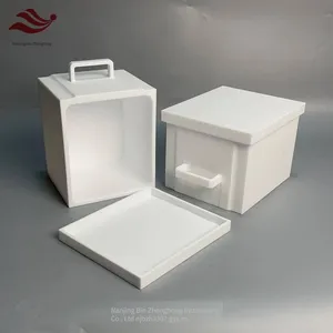 Ptfe Square Box With Handle for Chemical Storage and Containment, High Purity, Non-leaching thumbnail-1