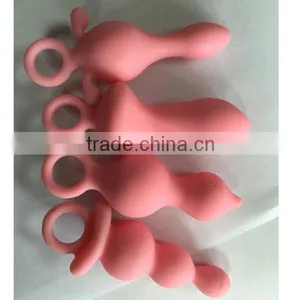 2016 Pink Color Adult Sexy Toys Triple Anal Training Butt Plugs Kit for Couple thumbnail-1