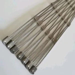 Seamless Sleeve Type Stainless Steel Rope Mesh 3x3 Inch Openings thumbnail-2