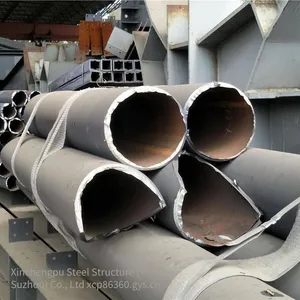 Steel Structure Large Rain Shelter Grandstand Roof, Pipe Truss With a Diameter of 48 - 325, Through - Mouth Bent Pipe Welding, Construction and Production of Spatial Pipe Truss Structure thumbnail-3