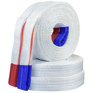 Flat Woven Lifting Sling 3m Length 50mm Width 8-Ply Webbing With Wear Sleeves thumbnail-3