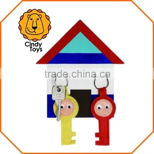 DIY Wooden Craft Key Holder House 1 Pcs for Kids thumbnail-1