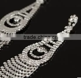 Wholesale Fashion Rhinestone Bridal Earrings With Tassels Stud Earring thumbnail-3