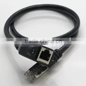 30CM 0.3M RJ45 Male to Female Screw Panel Mount Ethernet LAN Network Extension Cable thumbnail-4