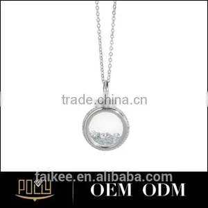 925 Silver Artificial Diamond Round Ring Pendant for Women Tamil om Pendant thumbnail-2