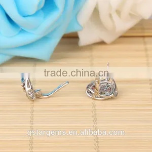 925 Sterling Silver 2.5CT Genuine Mix Gems Clip Earring 2015 Newest Style Colorful Earring thumbnail-2