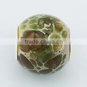 Murano Glass Bead Sterling Silver Core Stunning Mosaic thumbnail-1