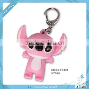 Cute Lilo Stitch LED Flashlight Keychain With Sound thumbnail-1