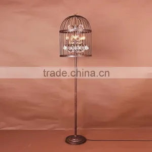 2016 New Style Simple Vintage Iron Crystal Floor Lamp Model 5006-L5 thumbnail-1