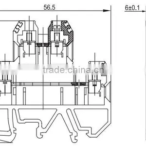 SEK-4/2-2 Double Level Brass Screw Terminal Block thumbnail-6