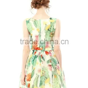 2014 New Product Trendy Women Sleeveless Silk Dress (stock) thumbnail-4