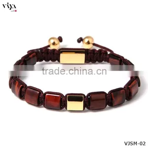 Bracelet Jewelry Charm Square Beads Mens Bracelets With Natural Stone Bracelet thumbnail-1
