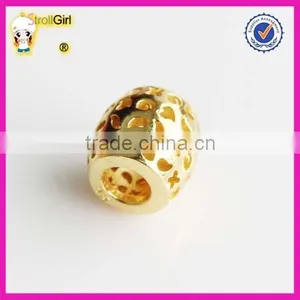 925 Sterling Silver Jewelry 18K Gold Plated Charm Beads for Braclet and Necklace Chain thumbnail-3