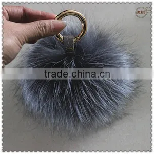 Silver Fox Fur Balls in 14cm Diameter thumbnail-3