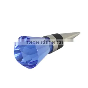 Diamond Cut Crystal Wine Bottle Stoppers thumbnail-2