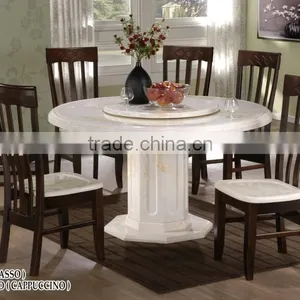 2015 Thailand Latest Stainless Marble Top Table Cushion Solid Wood Chair thumbnail-3
