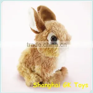 High Quality Lifelike Plush Grey Rabbit Toy thumbnail-1