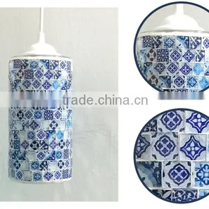 Home Decorative Classic Mosaic Pendant Light thumbnail-6