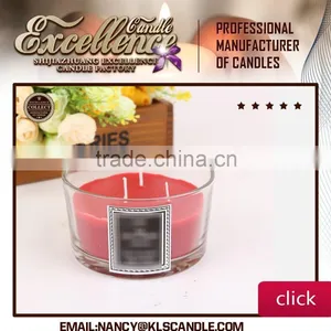 Glass Jar Candle With 3 Wicks Nancy Whatsapp:0086 15097479316 thumbnail-1