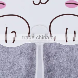 Lovely Cartoon Shape pp Hand Fan pp Plastic Fan Handle Advertising Fan thumbnail-3