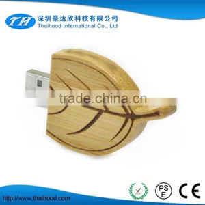 Promotionl Recyclable Eco Wood USB Flash Memory Stick Custom Wood Leaf Gift USB Drives, Promotional Gift USB thumbnail-4
