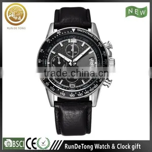 Tachymeter Aluminous Bezel Stainless Steel Case Back Watch for Men thumbnail-1