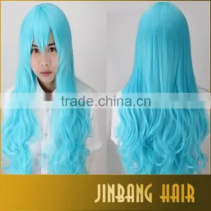 2016 Hot Sale Cheap Good Quality Synthetic Cosplay Wigs 80cm Long Wavy Female Fashion Looking Wigs of for Sale thumbnail-4