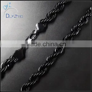 Latest Hip Hop Black Rope Chains, Hip Hop Rope Matel Chain Necklace thumbnail-1