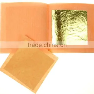 HOT!!5 Sheet 50x50mm Booklet*Edible 24ct Gold Leaf Supplier's Choice thumbnail-1