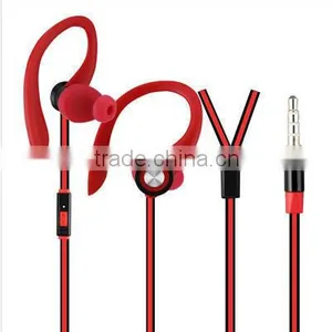 Stereo Sport Earbuds With Flat Cable Earphones With Mic thumbnail-1