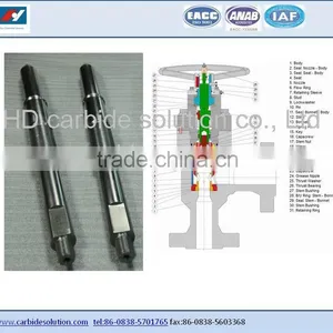 Oil Parts - Cemented Alloy /Tungsten Carbide Choke Valve Stem for Oil Industry thumbnail-1