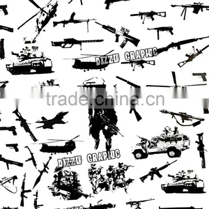 New Product Dazzle Graphic Hydroraphics Film Suppliers No.DGLGD042 Soliders Design Water Transfer Printing Film Hydro Dipping thumbnail-2