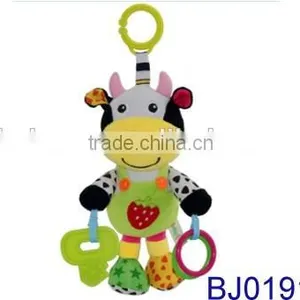 Lovely Stuffed Baby Rattle Bed Decorative Cow Toy thumbnail-3