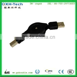 USB A to B 5 Retractable Cable for Printer PC Laptop CD Scanner High Speed thumbnail-1