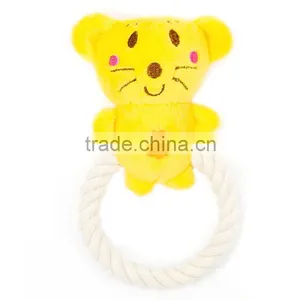 Dogs Toys Short Plush Cotton Stuffed Interactive Pet Toys For Cats Scratch Chew Cotton Rope Tug Toys For Small Dogs P1042 thumbnail-1