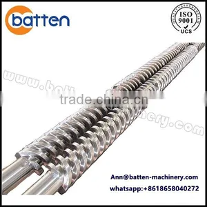 PVC Pipe/profile Production Parallel Twin Screws Plastic Extruder Machine Screw Barrel thumbnail-1