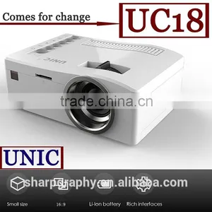 UNIC Cheap Pico Used Mini HD 1080P LED Projector With Battery Home Cinema Projectors thumbnail-4
