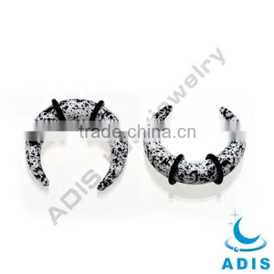 Newest Fashion O-ring Black Acrylic Body Piercing Buffalo Horn Jewelry thumbnail-4