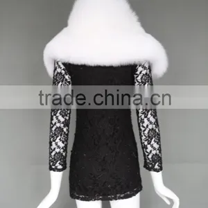 Real Fur Trim / Wholesale Fox Fur Trim /detachable Fox Fur Collar thumbnail-3