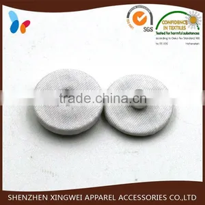 White Fabric Covered Parts Two Parts Snap Buttons thumbnail-1