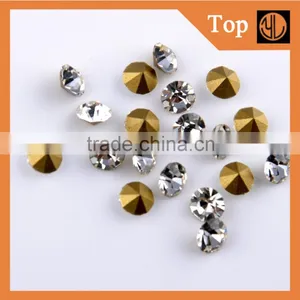 Crystal Diamond Pointback Rhinestone Glass thumbnail-1